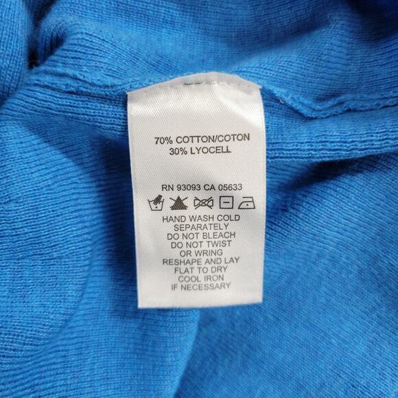 Zozo Womens Sweater Size S Blue Wrap Cross Over V-neck Knit Long Sleeve Stretch - Picture 6 of 8